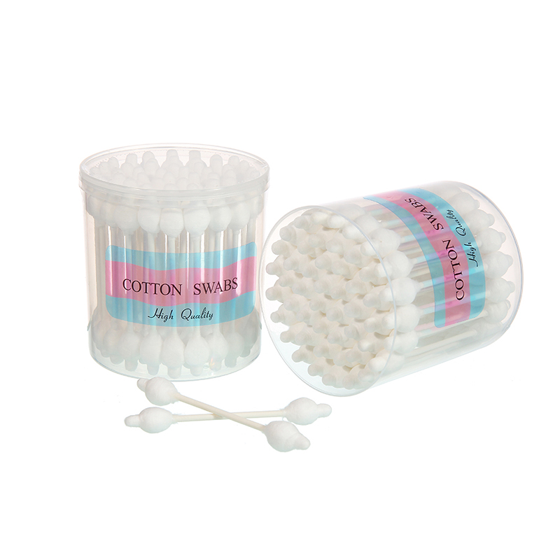 Kozmetikai puha, kétvégű vattafej papírmatricával 