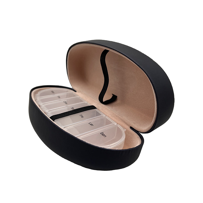 Újdonság Heti 7 rekeszes tabletta-rendező szemüvegtokkal